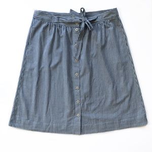 Madewell Tie Palisade Midi Skirt in Pilar Stripe